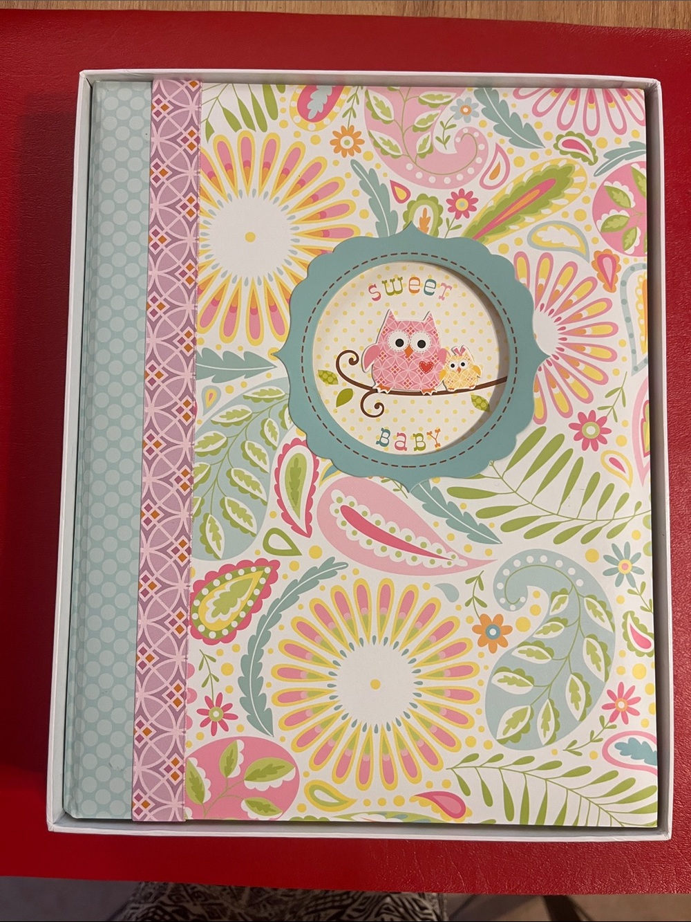 Sweet Baby Floral Baby Memory Book - Pastel Owls